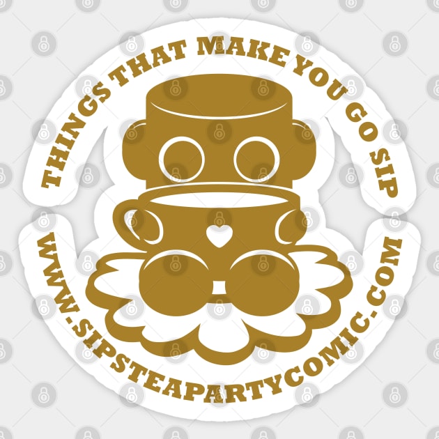 Things That Make You Go Sip (Gold O'BOT) Sticker by Village Values